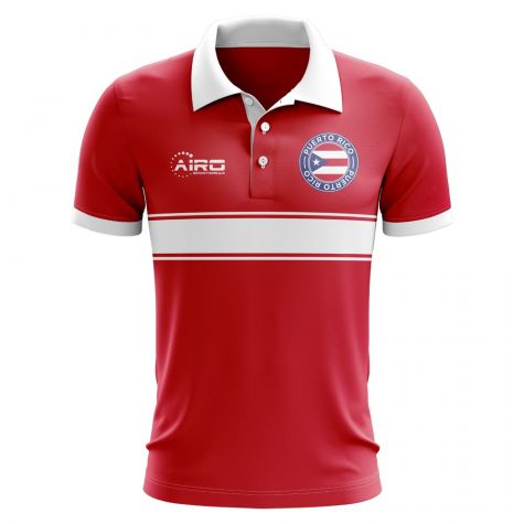 Puerto Rico Concept Stripe Polo Shirt (Red) (Kids)