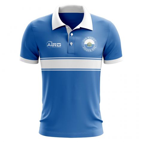 San Marino Concept Stripe Polo Shirt (Blue) (Kids)