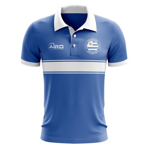 Uruguay Concept Stripe Polo Shirt (Blue)