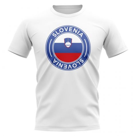 Slovenia Football Badge T-Shirt (White)