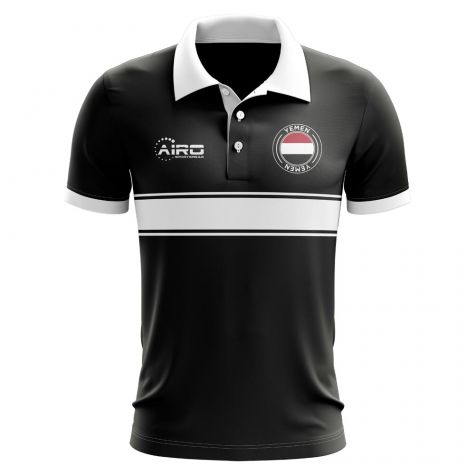 Yemen Concept Stripe Polo Shirt (Black) (Kids)