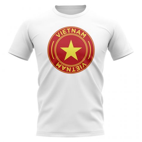 Vietnam Football Badge T-Shirt (White)