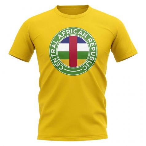 Central African Republic Football Badge T-Shirt (Yellow)