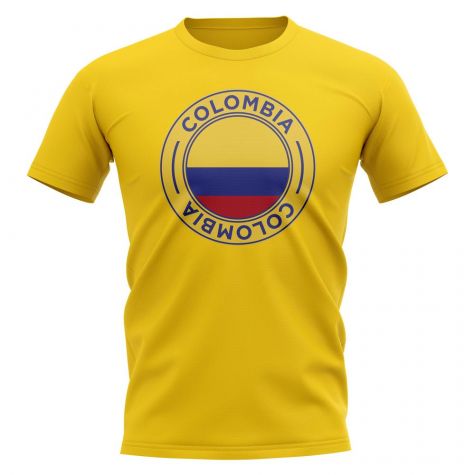 Colombia Football Badge T-Shirt (Yellow)