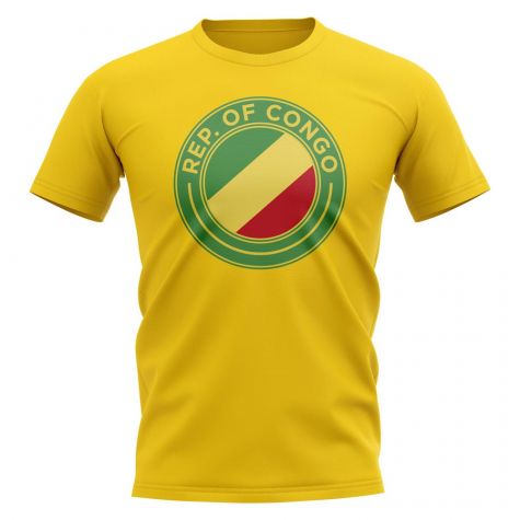 Congo Republic Football Badge T-Shirt (Yellow)