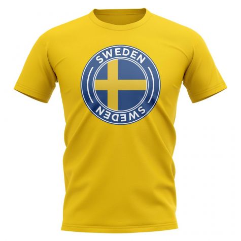 Sweden Football Badge T-Shirt (Yellow)