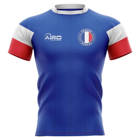 France 2019-2020 Home Concept Rugby Shirt - Adult Long Sleeve