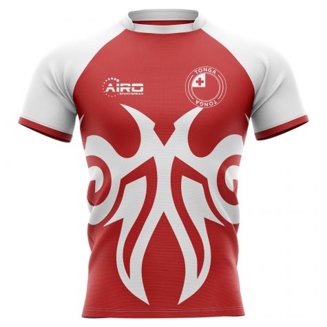 2025-2026 Tonga Home Concept Rugby Shirt - Adult Long Sleeve