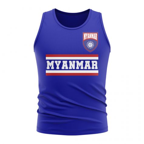 Myanmar Core Football Country Sleeveless Tee (Royal)