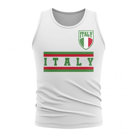 Italy Core Football Country Sleeveless Tee (White)