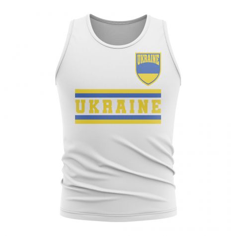 Ukraine Core Football Country Sleeveless Tee (White)