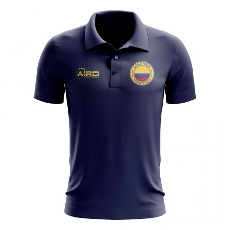 Colombia Football Polo Shirt (Navy)