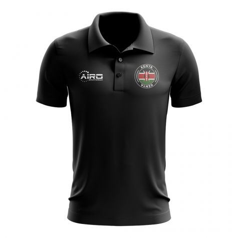 Kenya Football Polo Shirt (Black)