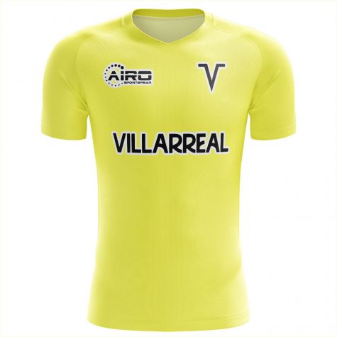 2025-2026 Villarreal Concept Training Shirt (Yellow) - Kids (Long Sleeve)