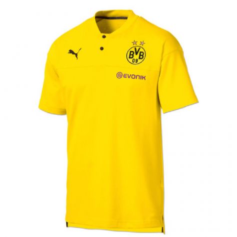 Borussia Dortmund 2019 2020 Casuals Polo Shirt Yellow 75576901 46 00 Teamzo Com