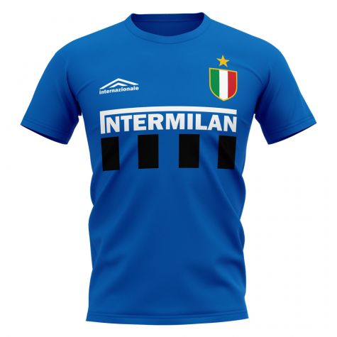 Inter Milan Vintage Football T-Shirt (Blue)