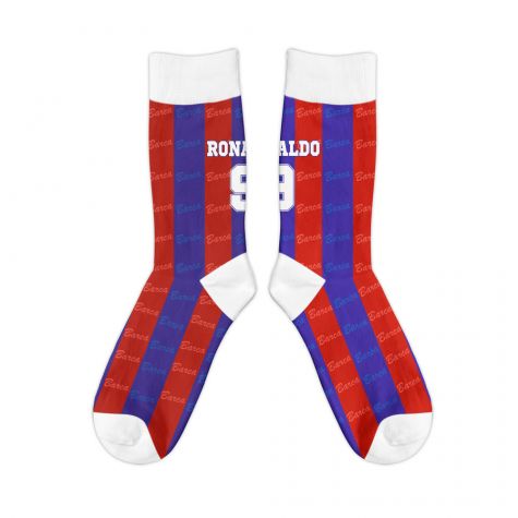 Barcelona 1996-1997 Ronaldo Retro Football Socks