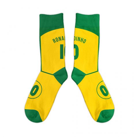 Brazil 2004 Ronaldinho Retro Football Socks