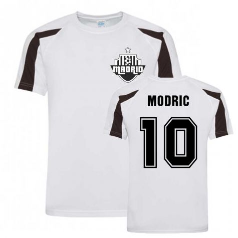 Luka Modric Madrid Sports Training Jersey (White).