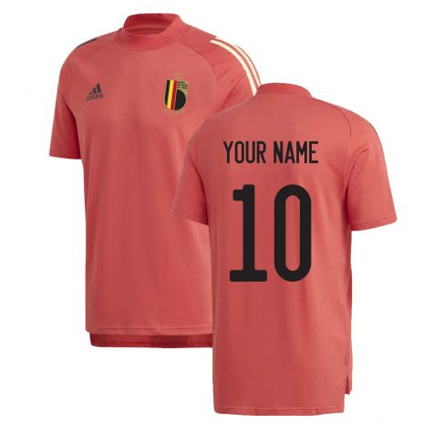 2020-2021 Belgium Adidas Training Tee (Red) (Your Name)