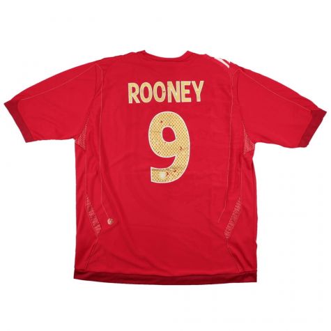 England 2006-08 Away Shirt (Rooney #9) (XL) (Good) (Good)