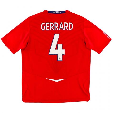 England 2008-10 Away Shirt (XL) Gerrard #4 (Very Good)