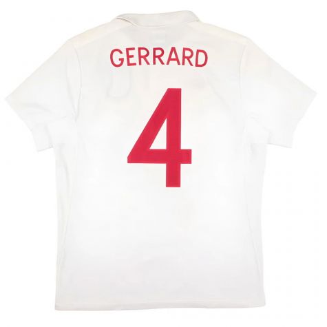 England 2009-10 Home Shirt (M) Gerrard #4 (Good)