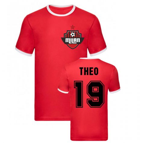 Theo Hernandez Milan Ringer Tee (Red)