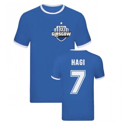 Ianis Hagi Rangers Ringer Tee (Blue)