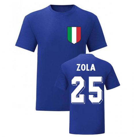 Gianfranco Zola Italy National Hero Tee's (Blue)