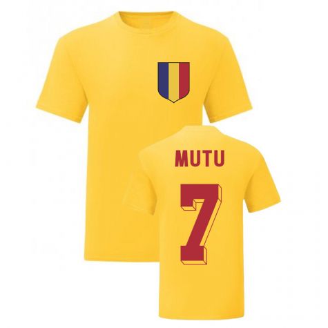 Adrian Mutu Romania National Hero Tee (Yellow)