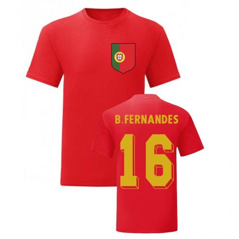 Bruno Fernandes Portugal National Hero Tee (Red)