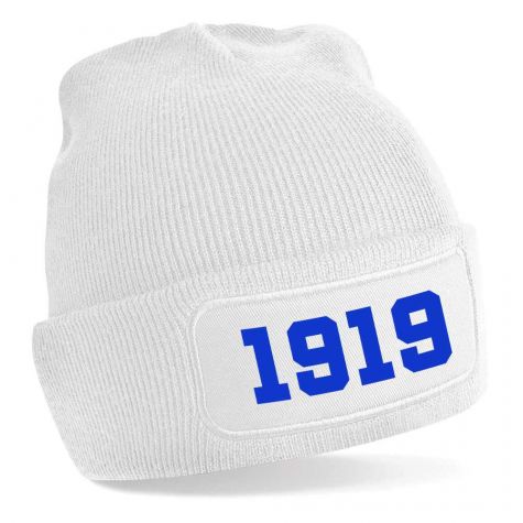 Leeds 1919 Football Beanie Hat (White)