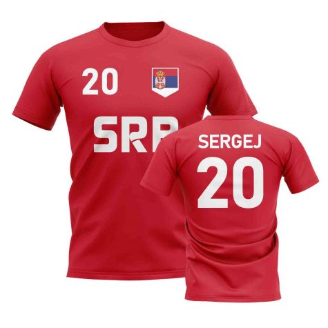 Sergej Milinkovic-Savic Country Code Hero T-Shirt (Red)