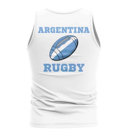 Argentina Rugby Ball Tank Top (White)