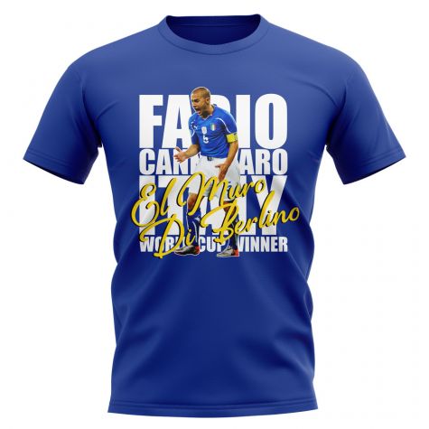 Fabio Cannavaro Italy Player T-Shirt (Blue)