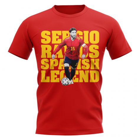 Sergio Ramos Spain Player T-Shirt (Red)