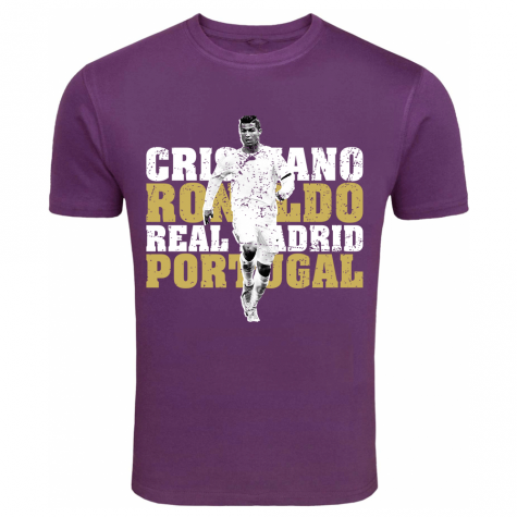Cristiano Ronaldo Real Madrid T-Shirt (Purple) - Kids