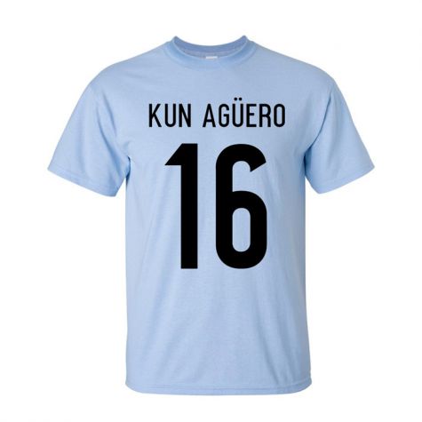 Sergio Aguero Argentina Hero T-shirt (sky)