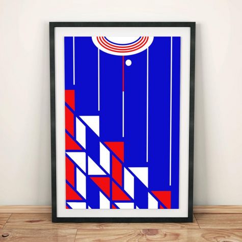 Ajax 1990 Away Football Shirt Art Print