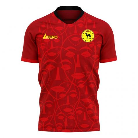 Angola 2025-2026 Home Concept Football Kit (Libero) - Kids (Long Sleeve)