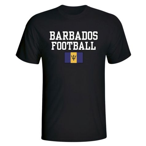 Barbados Football T-Shirt - Black