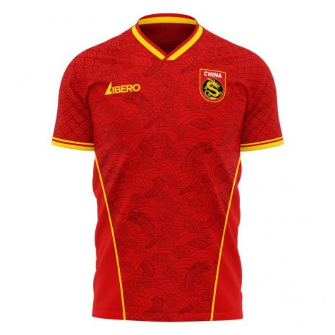 China 2023-2024 Home Concept Football Kit (Libero) - Kids (Long Sleeve)
