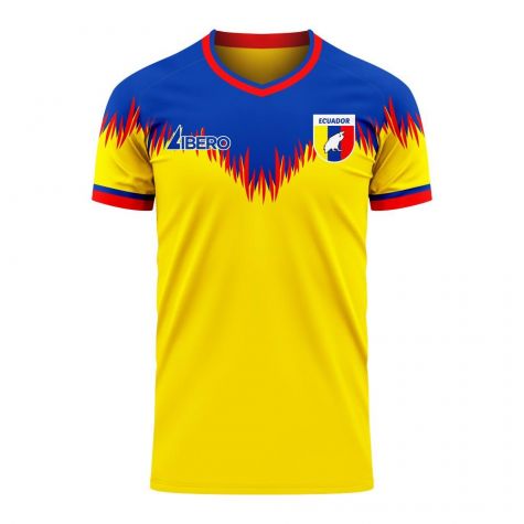 Ecuador 2025-2026 Home Concept Football Kit (Libero) - Kids (Long Sleeve)
