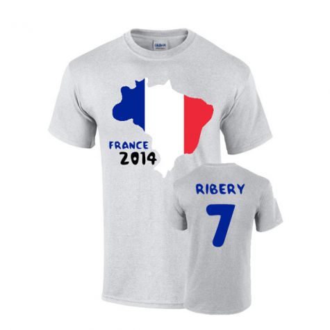 France 2014 Country Flag T-shirt (ribery 7)