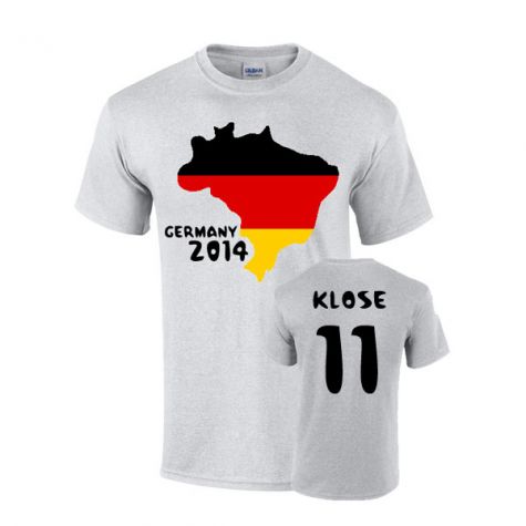 Germany 2014 Country Flag T-shirt (klose 11)