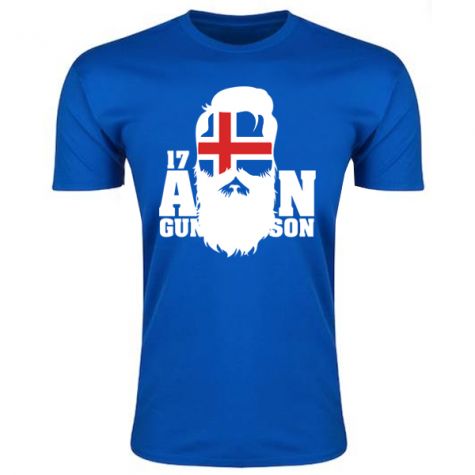 Iceland Aron Gunnarsson T-Shirt (Blue)