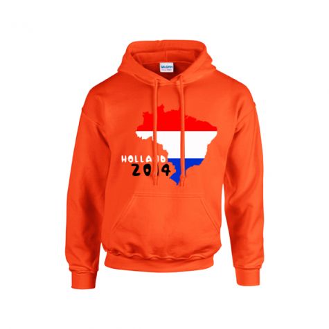 Holland 2014 Country Flag Hoody (orange) - Kids