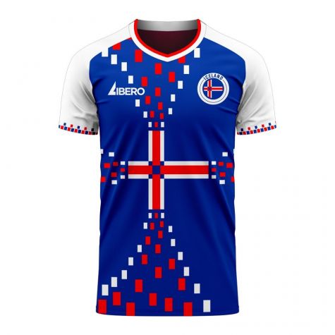 Iceland 2020-2021 Home Concept Football Kit (Libero) - Kids