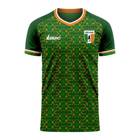 Ireland 2020-2021 Home Concept Football Kit (Libero) - Kids (Long Sleeve)